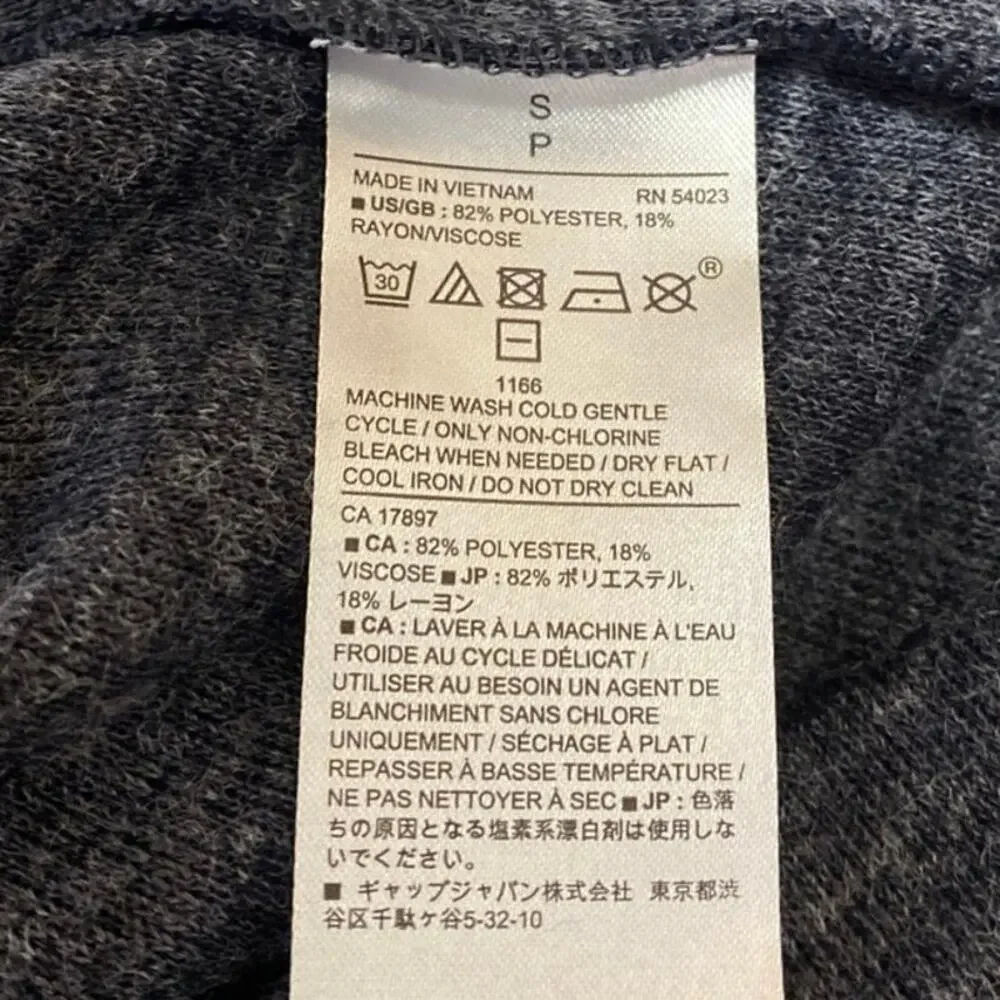 NEW Banana Republic Men's Gray Long Sleeve Casual Henley T Shirt Tee Top Size S